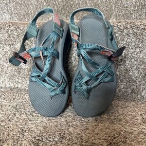 CHACO Woman's Z Cloud X Teal/Peach Size 7‎